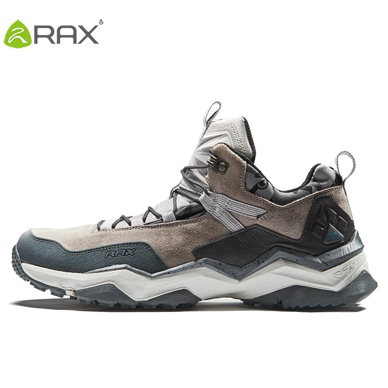 Men Hiking Shoes Mid-top Waterproof Outdoor Sneaker Men Leather Trekking Boots Trail Camping Climbing Hunting Sneakers Women