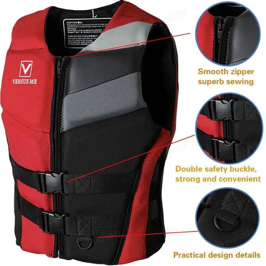 Aldult Life Jacket Water Sports Skiing Neoprene Life Jacket Drifting Surfing Motorboat Jet Ski VEST Boating Kayak Life Jackets
