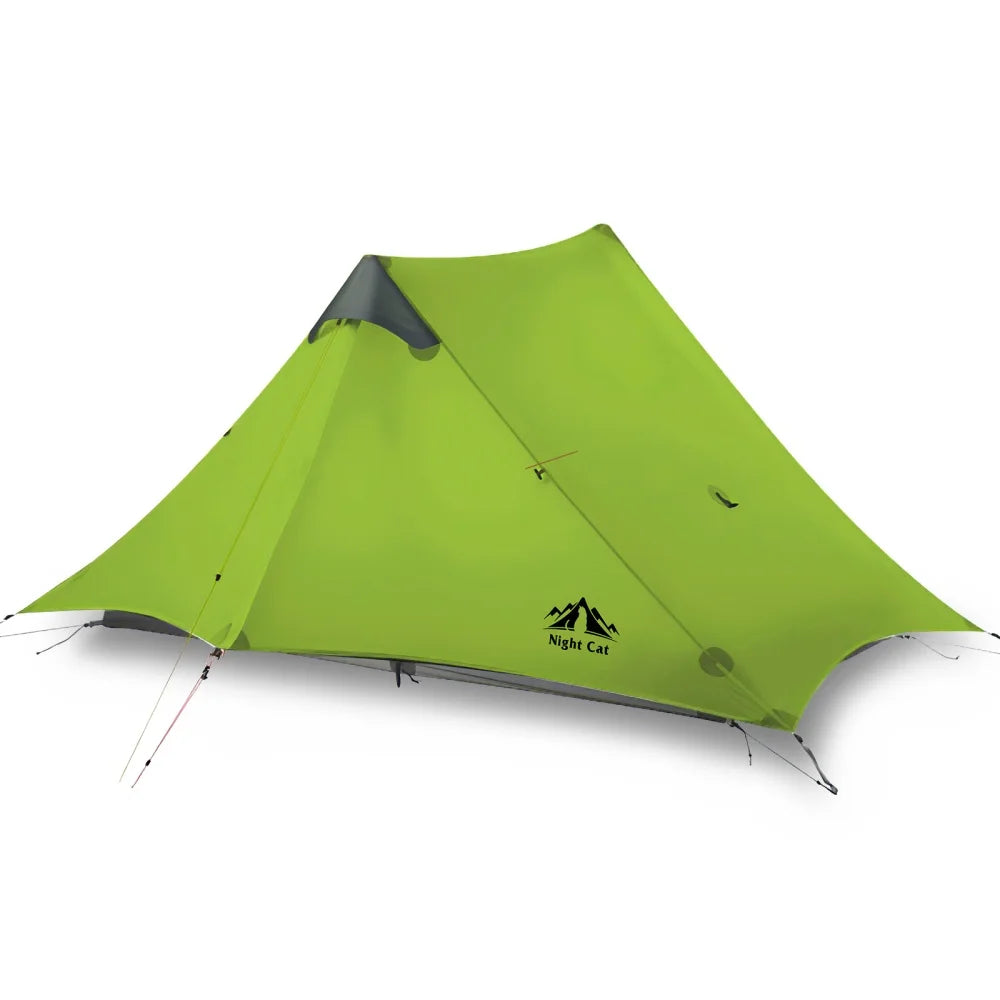 Night Cat Ultralight Tent 2 Persons for Professional Backpacker Hiker 3 LBS Only Lanshan Backpacking Bivvy Ground Tent Heavy Rain Waterproof Trekking Pole Not Included