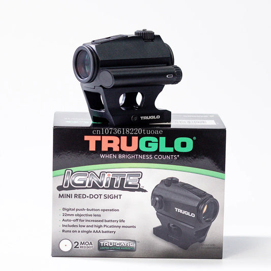 Original TRUGLO IGNITE Mini 22mm 2 MOA Adjustable Airsoft Riflescope For Tactics Hunting AR 15 Red/Green Dot Sight Reflex Scope