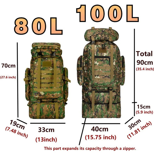 Large Backpack Outdoors Hiking Camping Travel Bags