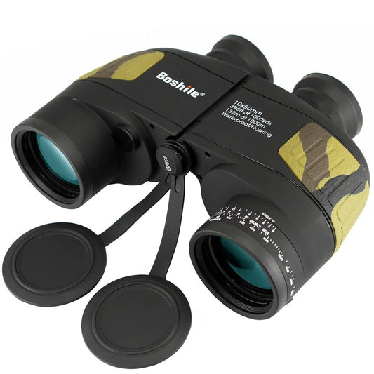 Military 10X50 Binocular High Powerful Nitrogen Waterproof Floating Binoculars Navigation Wide-angle Telescope With Rangefinder