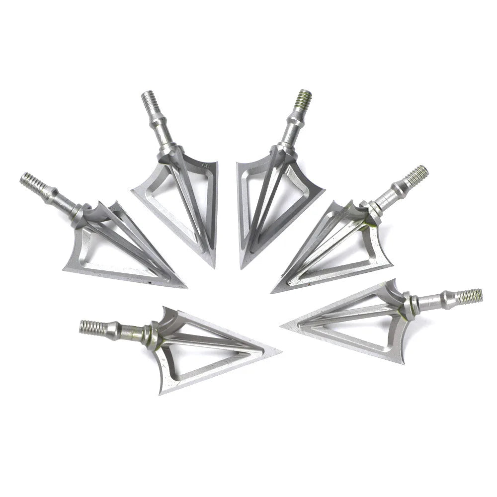 3/6/12pcs Arrowhead Archery Broadhead Hunting Sharp 100/125 Grain Arrow Head 3 Blade Stainless Tips