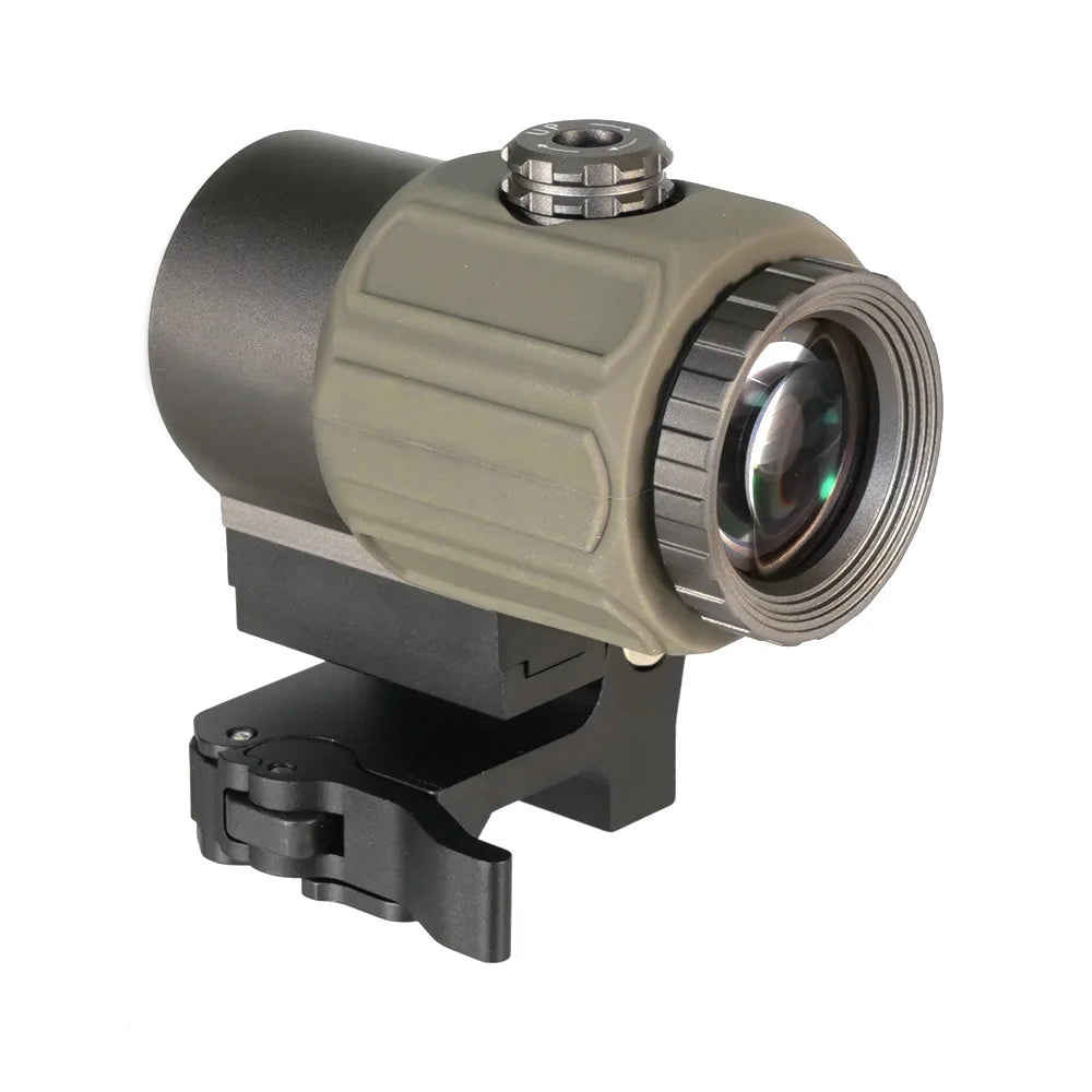 EVOLUTION GEAR Tactical G43 3X Magnifier with 7mm Riser Switch To Side QD STS Mount Red Dot Magnifier For Hunting Airsoft AR 15