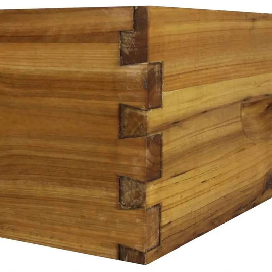 10-Frame Medium Super Box – Wax-Dipped Fir Wood Langstroth Honey Super with Dovetail Joints – Ready to Use