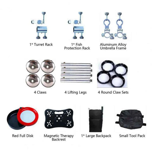 Folding Fishing Deck Chair 13 Gear Rise Fall 21cm Adjustment Fishing Chair with Backrest Rod Holder Fisherman Gift