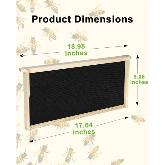 10 Pack Bee Frames Deep Bee Hive Frames and Wax Foundations Black Beehive Frams