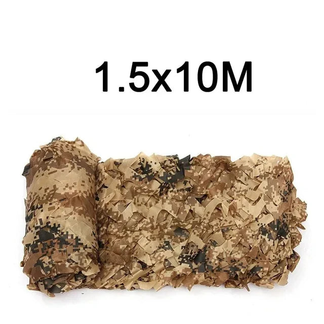Camouflage Nets 1.5m*2 3 4 5 6 8 9 10m Wide Camo Netting Outdoor Camping Shooting Sun Shade Party Desert Fence Hunting Duck Deer