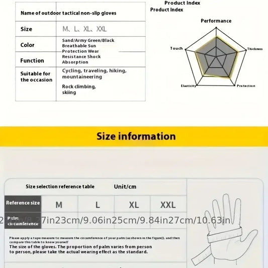 High-performance Full-finger Touchscreen Gloves Breathable, Durable, windproof Tactical Gloves For Men With Non-slipDesign