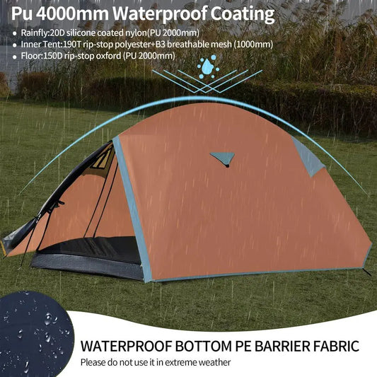 Tents for Camping Easy Set Up Tent, Waterproof, Light Weight Tent for One or Two Person Hiking Travling