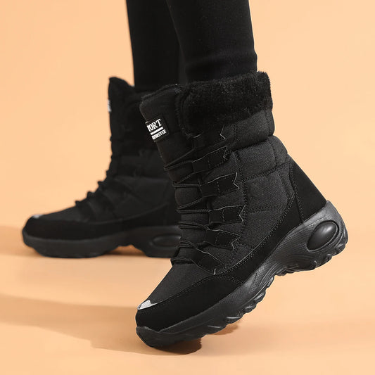 Women's Boots High Quality Keep Warm Mid-Calf Waterproof Snow Boots Women Comfortable Ladies Thigh High Hiking Boots