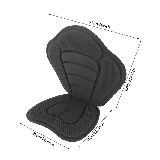 Kayak Seat Adjustable for Kayaks Canoes Paddleboards Thickened Cushion with Metal Buckles and High Density Sponge Filling