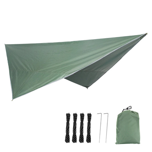 Portable Mosquito Net Nylon Camping Hammock with Waterproof Rain Fly Canopy Tarp for Outdoor Hanging Bed Sleeping