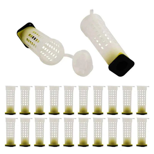 20pcs Beekeeping Tool Set Queen Bee Cage Cages King Queen Catcher Box Bee Cell Cups Complete Kit Bee Isolation Protection Tools