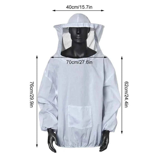 Protective Beekeeping Jacket Veil Smock Equipment Beekeeping Hat Sleeve Beekeeper Suit Apiculture Bee Dress
