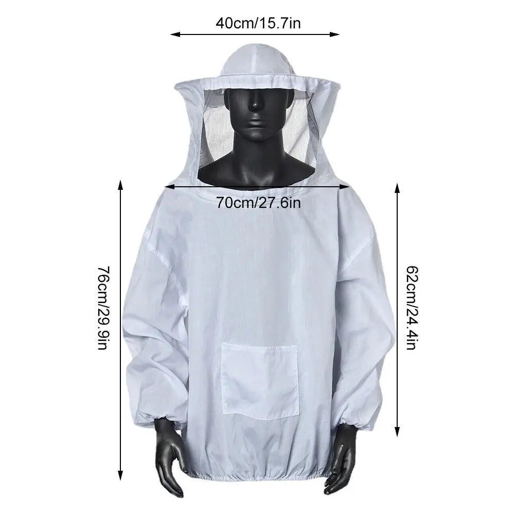 Protective Beekeeping Jacket Veil Smock Equipment Beekeeping Hat Sleeve Beekeeper Suit Apiculture Bee Dress
