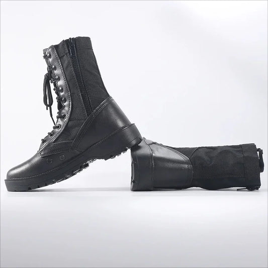 Cowhide Men Tactical Desert Boots Outdoor Combat Lightweight Non-Slip Hiking