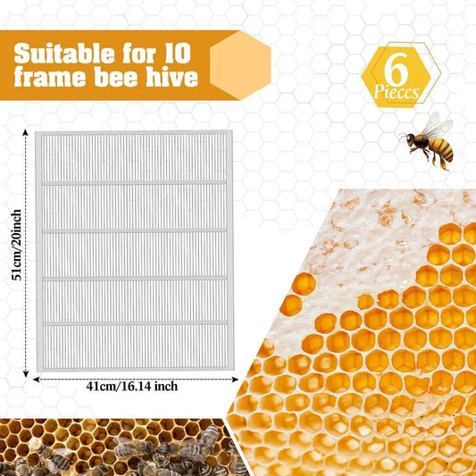 6 Pcs Metal Queen Excluder for 10 Frame Hive