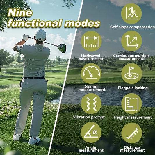 Laser Hunting Rangefinder 600/800/1200Y with Slope 6X Golf Range Finder For Hunting Golfer Type-C Rechargeable