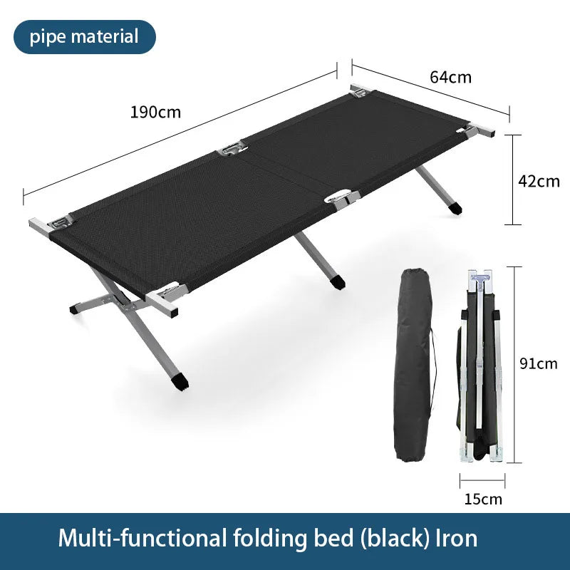 HOQUSA-Folding camping bed with portable bag,