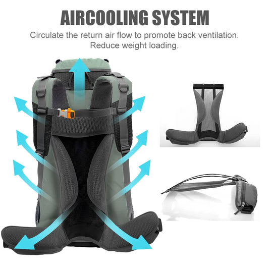 Explorer Internal Frame Backpack with Rain Cover Outdoor Backpack for Hiking Camping Backpacking Travel