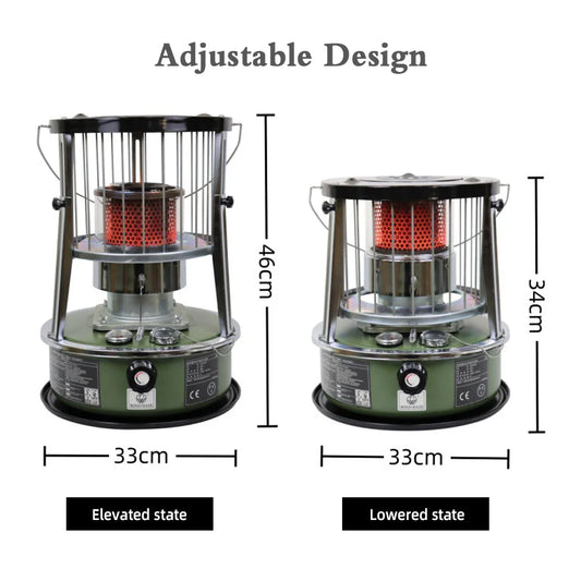 Liftable Kerosene Stove Home Outdoor Camping Barbecue Ice Fishing Kerosene Heating Stove Extremely Cold Weather Oil Stove