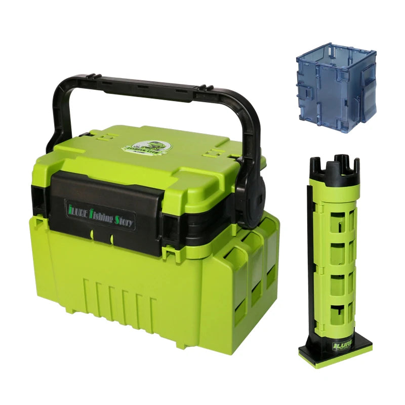 Fishing Tool Box Multi-function Plastic Thickened Fisherman Tackle Box Fishing Rod Lure Storage Organizer Sea Goods for Fishing