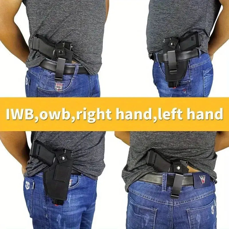 Ambidextrous IWB/OWB Holster 2-Piece Set - Tactical Waistband Holster for Glock 17/19/22, Right or Left Hand Draw