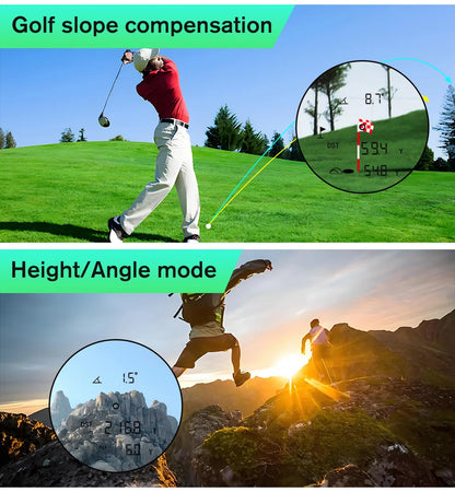 Laser Hunting Rangefinder 600/800/1200Y with Slope 6X  Golf Range Finder For Hunting Golfer Type-C Rechargeable