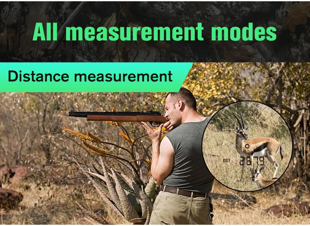 Laser Hunting Rangefinder 600/800/1200Y with Slope 6X  Golf Range Finder For Hunting Golfer Type-C Rechargeable