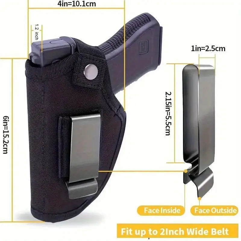 Ambidextrous IWB/OWB Holster 2-Piece Set - Tactical Waistband Holster for Glock 17/19/22, Right or Left Hand Draw