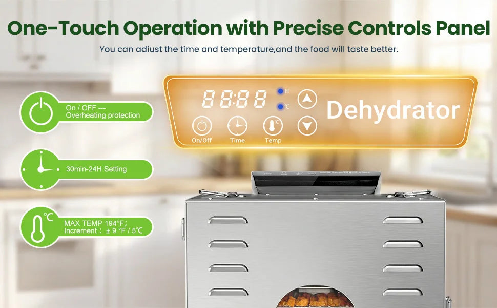 Commercial Food-Dehydrator Machine 20 Trays, with 110V Plugs Industrial-Dehydrator Commercial Meat Dryer 1500W Extra Large Capacity Beef Jerky Maker, Food-Dryer Machine for Fruit