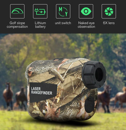 Laser Hunting Rangefinder 600/800/1200Y with Slope 6X  Golf Range Finder For Hunting Golfer Type-C Rechargeable