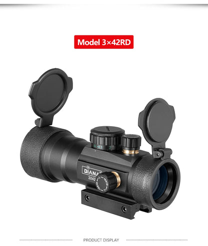 DIANA 3X44 Green Red Dot Sight 2X40 Red Dot 3X42 Tactical Optics Riflescope Fit 11/20mm Rail 1X40 Rifle Sight for Hunting