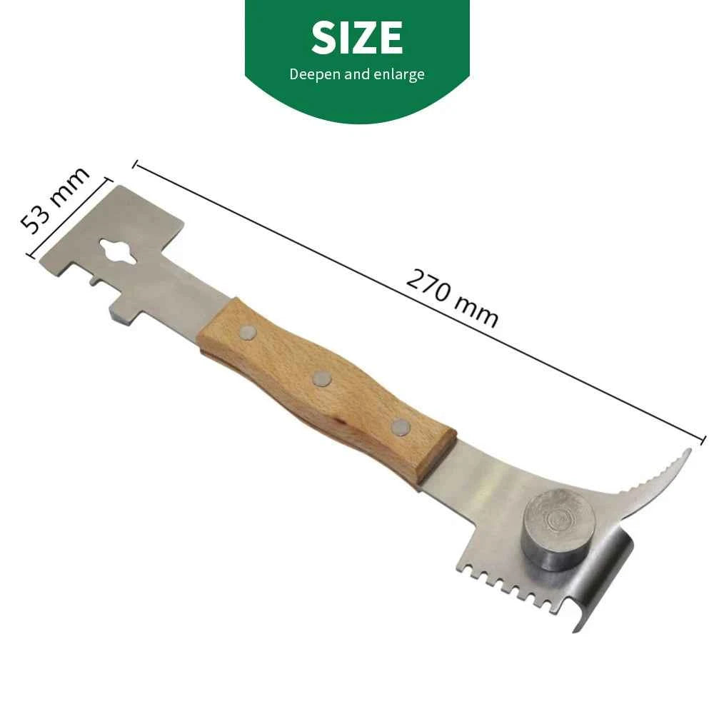 Stainless Steel Beehive Beekeeping  Scraper 7in1 Honey Knife Multifunction Beekeeping Tools Uncapping  Bee Hive Tools