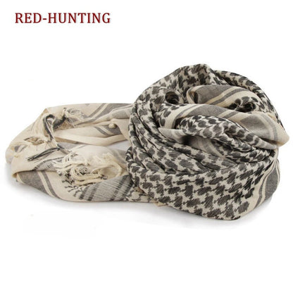 Tactical Keffiyeh Arab Scarf Shawl Neck Cover Head Wrap Cotton