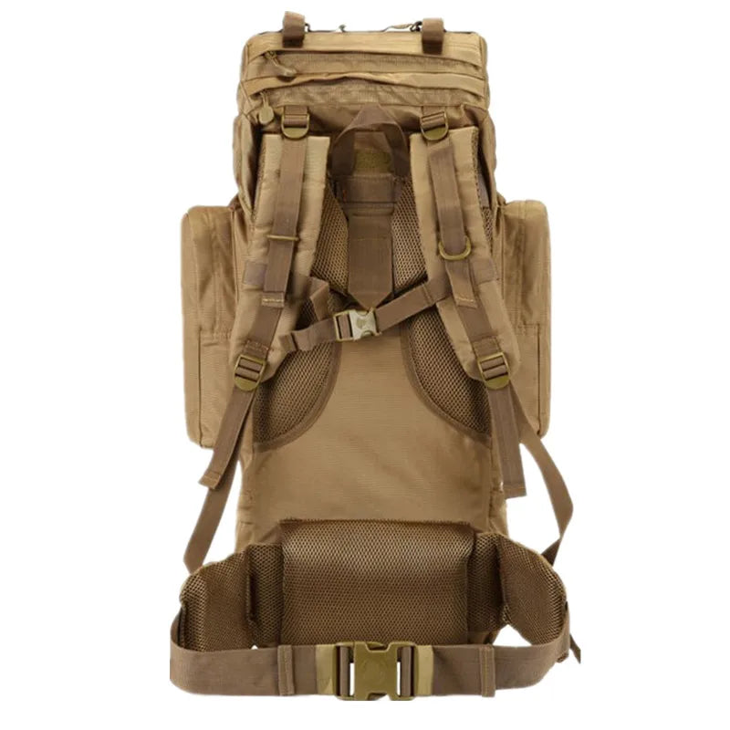 70L Backpack Waterproof Oxford 1000D Mountaineering Backpacks Casual Wear-resisting Camouflage Bag