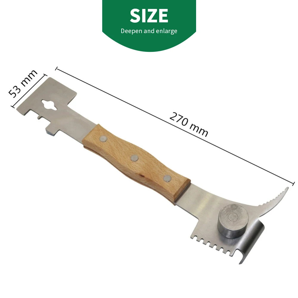Stainless Steel Beehive Beekeeping  Scraper 7in1 Honey Knife Multifunction Beekeeping Tools Uncapping  Bee Hive Tools