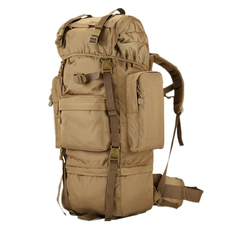 70L Backpack Waterproof Oxford 1000D Mountaineering Backpacks Casual Wear-resisting Camouflage Bag