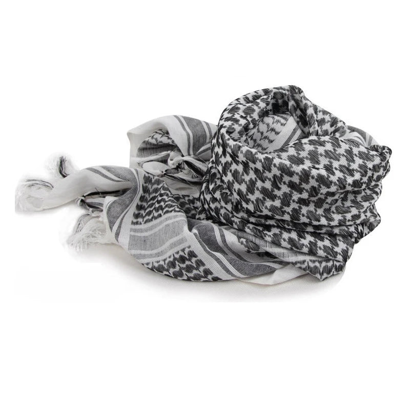 Tactical Keffiyeh Arab Scarf Shawl Neck Cover Head Wrap Cotton