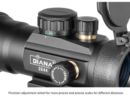 DIANA 3X44 Green Red Dot Sight 2X40 Red Dot 3X42 Tactical Optics Riflescope Fit 11/20mm Rail 1X40 Rifle Sight for Hunting