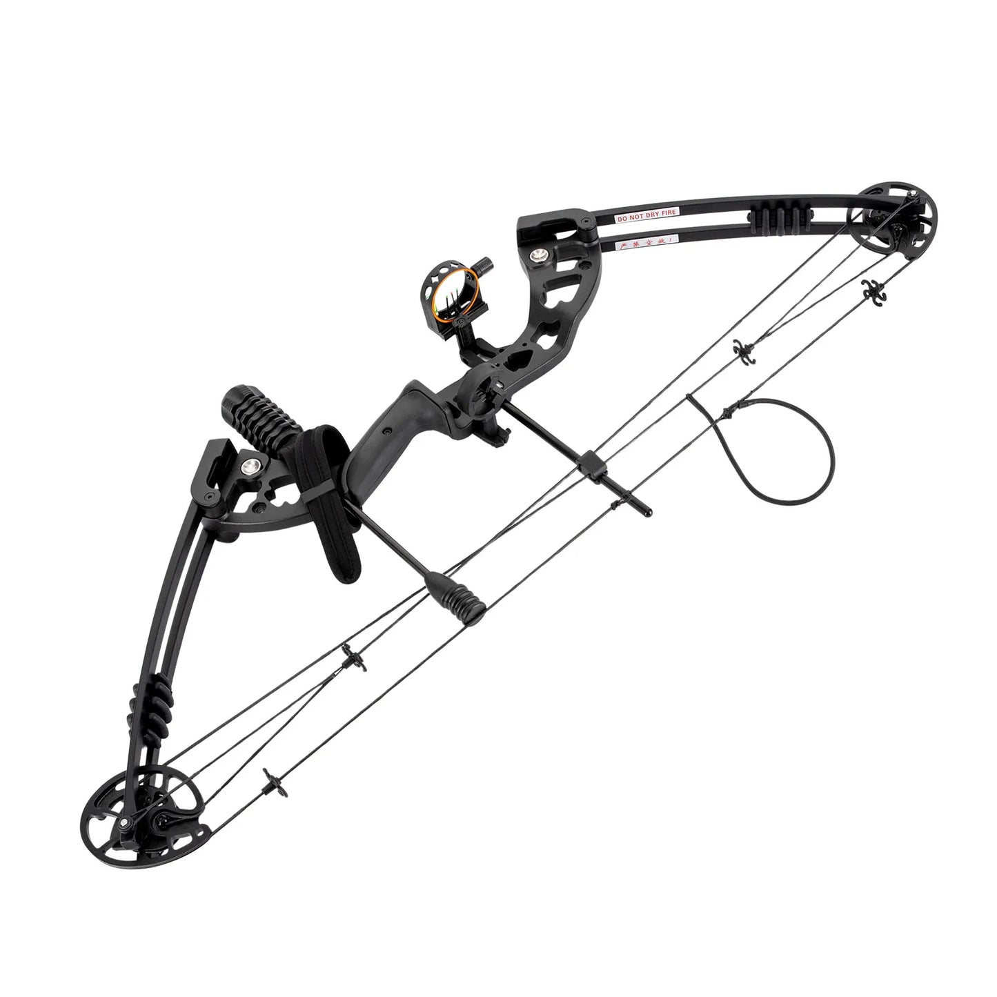 Compound Bow for Adults Right Hand Bow and Arrow Support Hunting Kit: 3 Pin Lighted Sight/Rest/Quiver/String Stop/Stabilizer/Shock Absorption/Allen Tool/Draw Weight and Cams Fully Adjustable