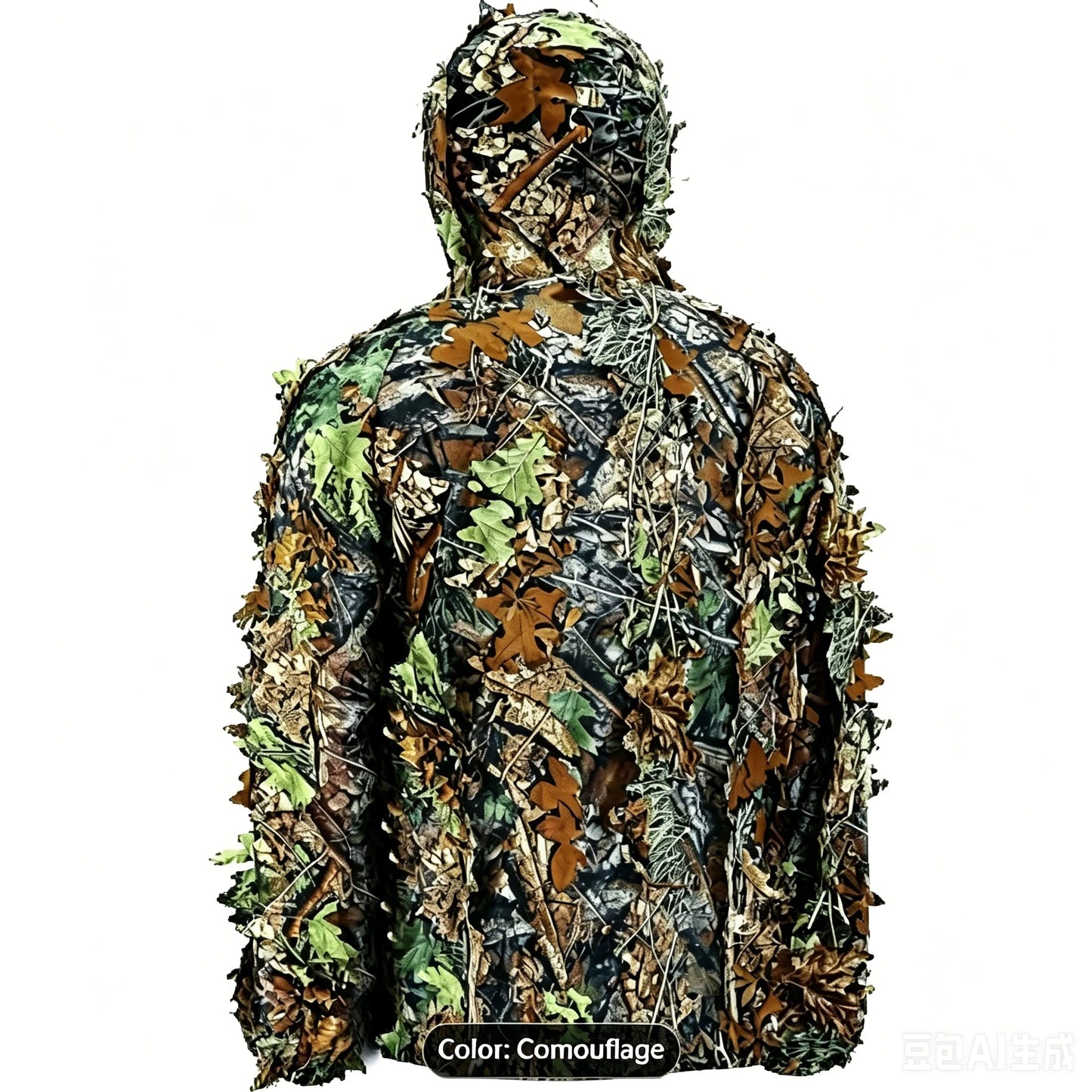 Men's Ghillie Suit, 3D Lightweight Hunting Clothes, Hooded Camouflage Clothing Breathable Hunting Suit