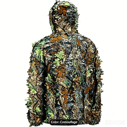 Men's Ghillie Suit, 3D Lightweight Hunting Clothes, Hooded Camouflage Clothing Breathable Hunting Suit