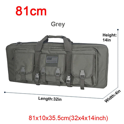 LQARMY 32 38 42 48 inch Tactical Double Rifle Case Molle Rifle Bag Sniper Airsoft Gun Case Backpack Hunting Gun Holster