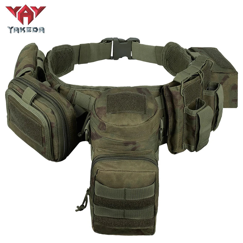 YAKEDA Tactical Battle Belt Duty Belt Law Enforcement Utility Belt Police Belt 7 in 1 Set