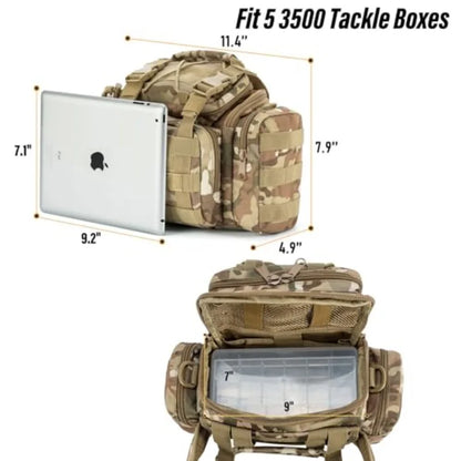 Fishing Tackle Bag 5 Boxes with 60 Lures Included Loaded Stocked Tackle Box Set Spinner Lures Kit Freshwater Gear Equipment