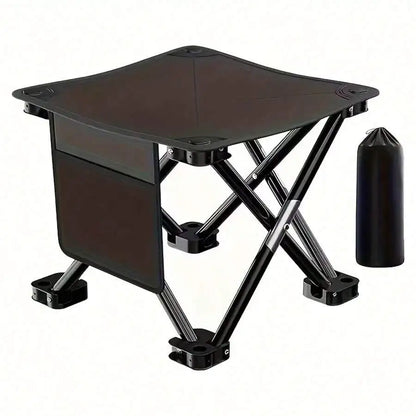 Portable Folding Camping Table With Oxford Fabric Top And Aluminum Frame For Outdoor Use