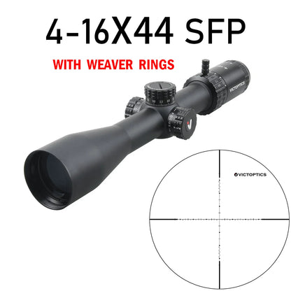 Victoptics S4 4-16x44 FFP SFP Riflescpe FDE with Turret Lock Feature Edge-to-Edge Image hunting tactical MDL Long Eye Relief
