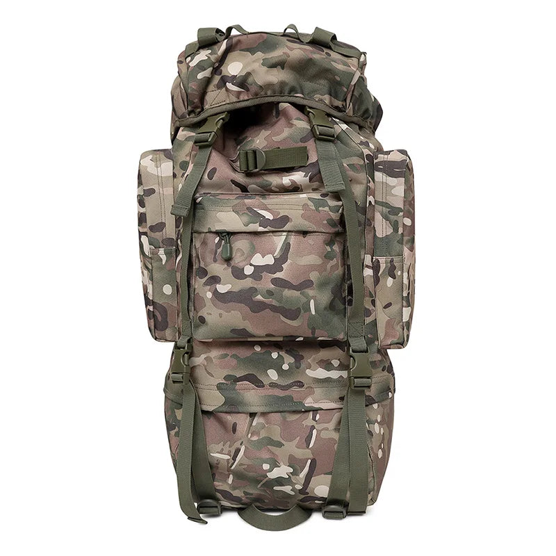 70L Backpack Waterproof Oxford 1000D Mountaineering Backpacks Casual Wear-resisting Camouflage Bag